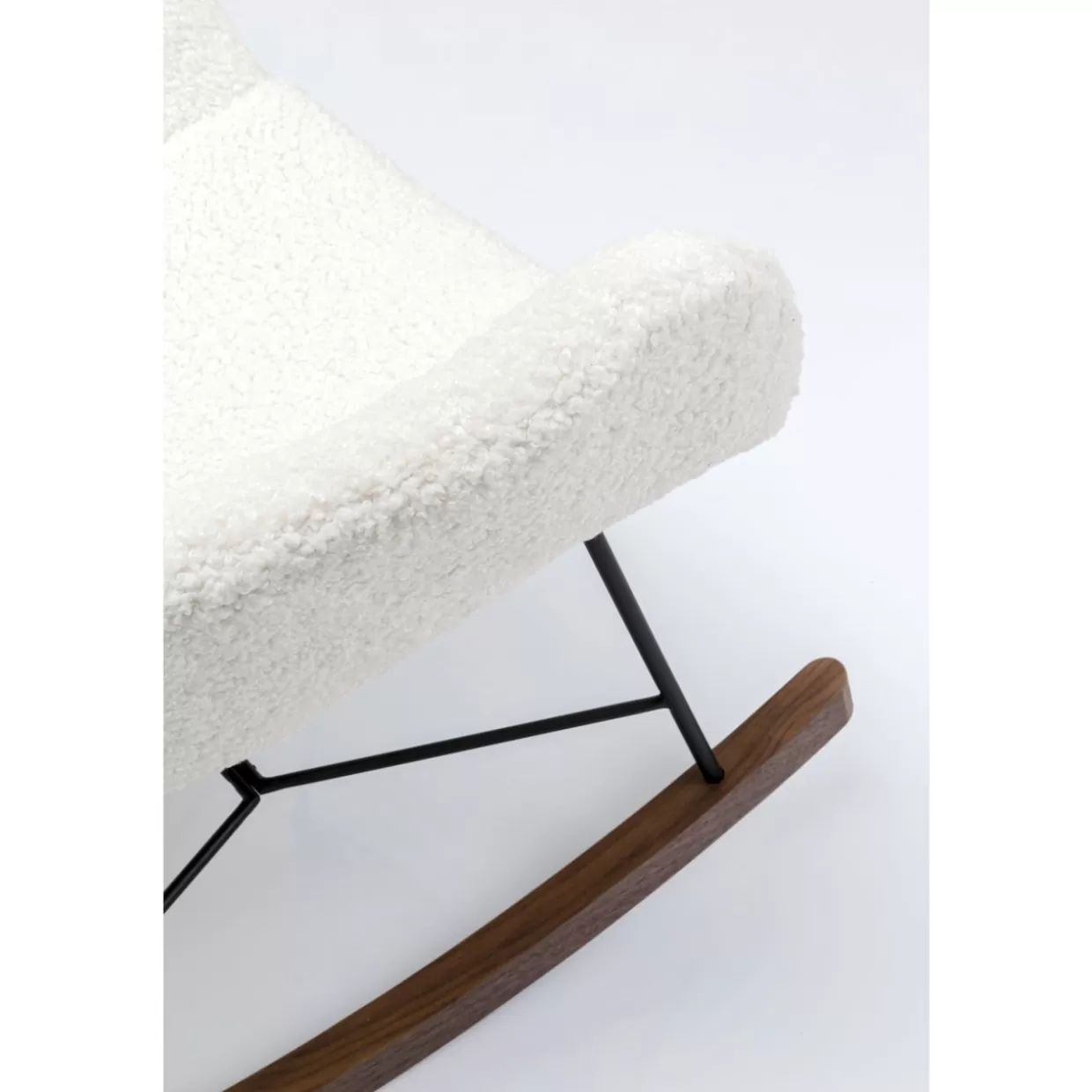 Poltrona Design KARE | Dondolo Balance in Lino Bianco - Eleganza Moderna e Conforto Naturale