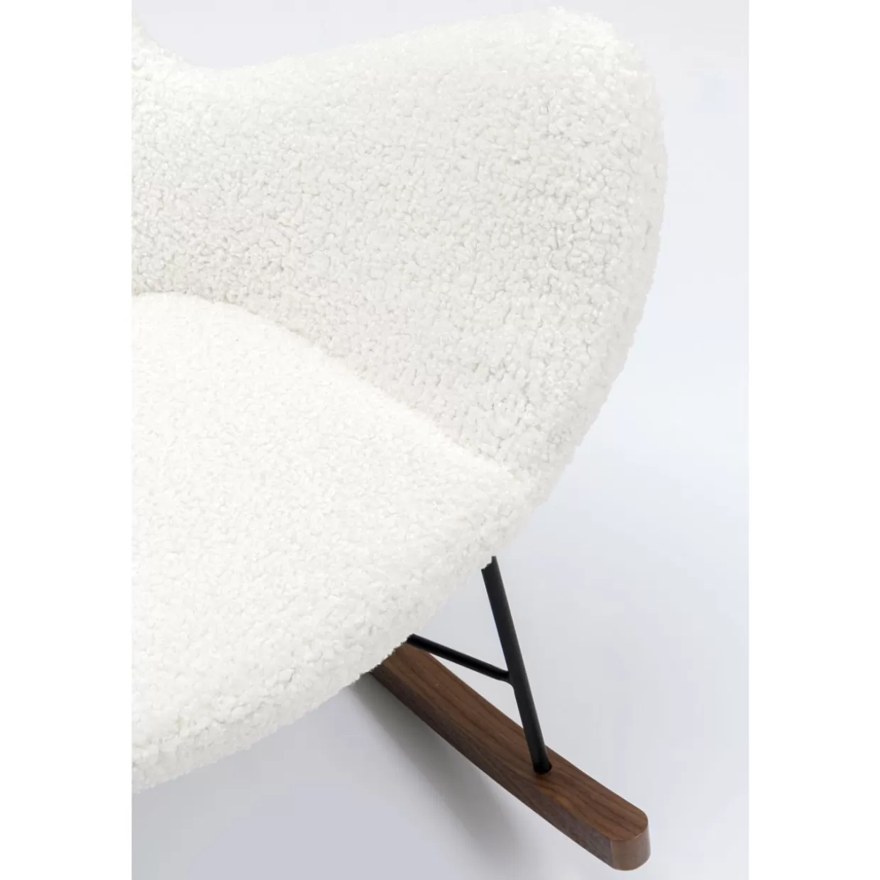 Poltrona Design KARE | Dondolo Balance in Lino Bianco - Eleganza Moderna e Conforto Naturale