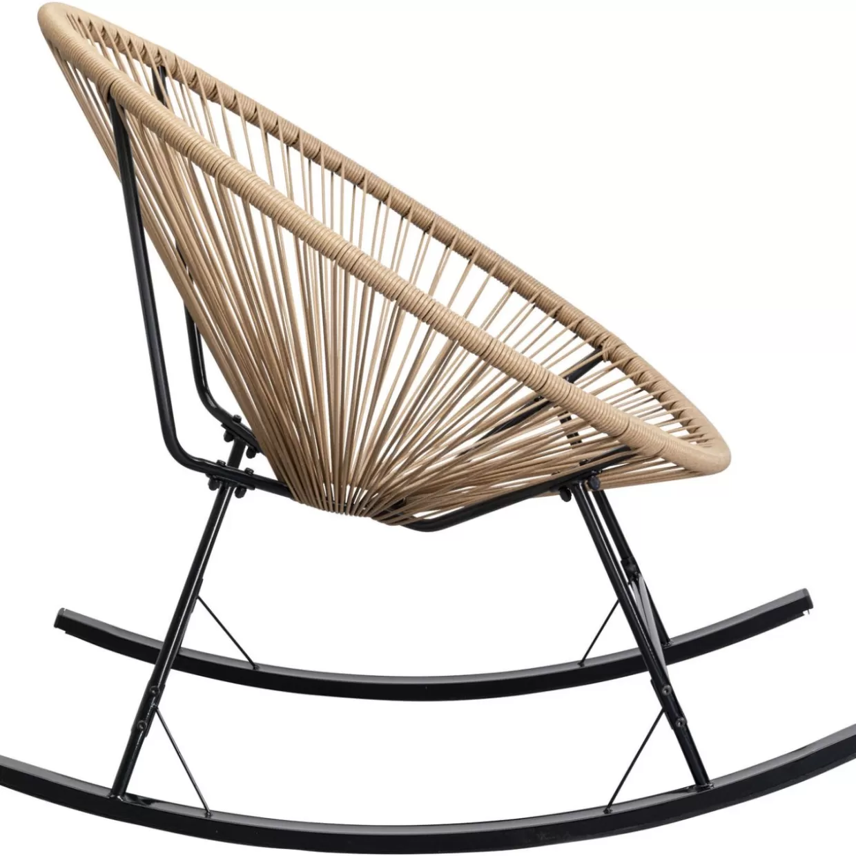 KARE Design - Sedia a Dondolo Acapulco in Fibra Naturale, Ideale per Relax in Giardino o Terrazza