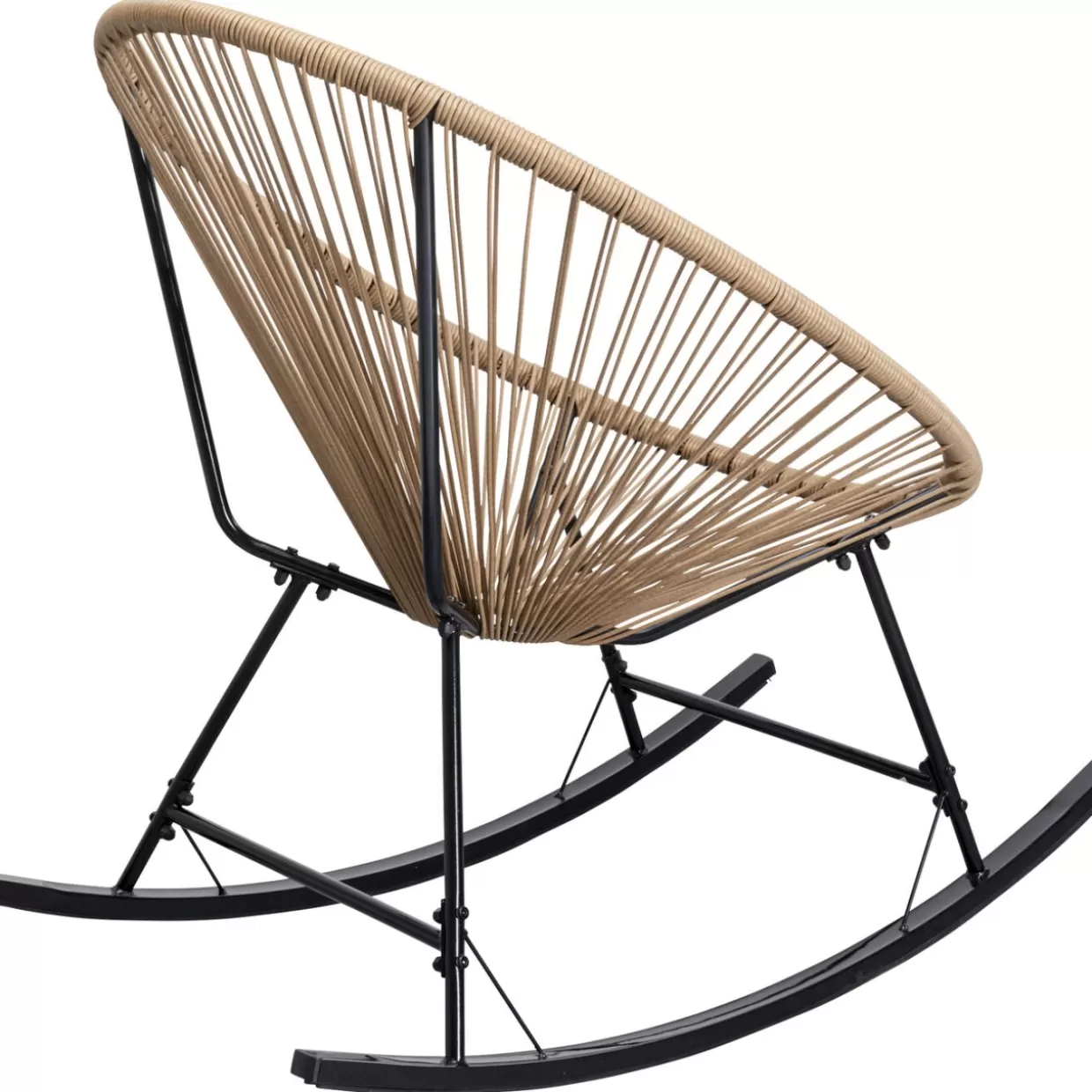 KARE Design - Sedia a Dondolo Acapulco in Fibra Naturale, Ideale per Relax in Giardino o Terrazza