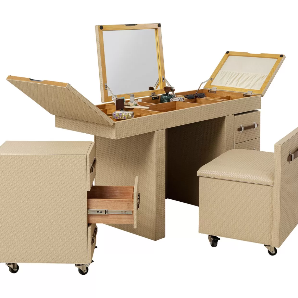 KARE Design - Set Tavolo Trucco Elegante con Ispirazione Veneziana | Combinazione Funzionale e Design Moderno
