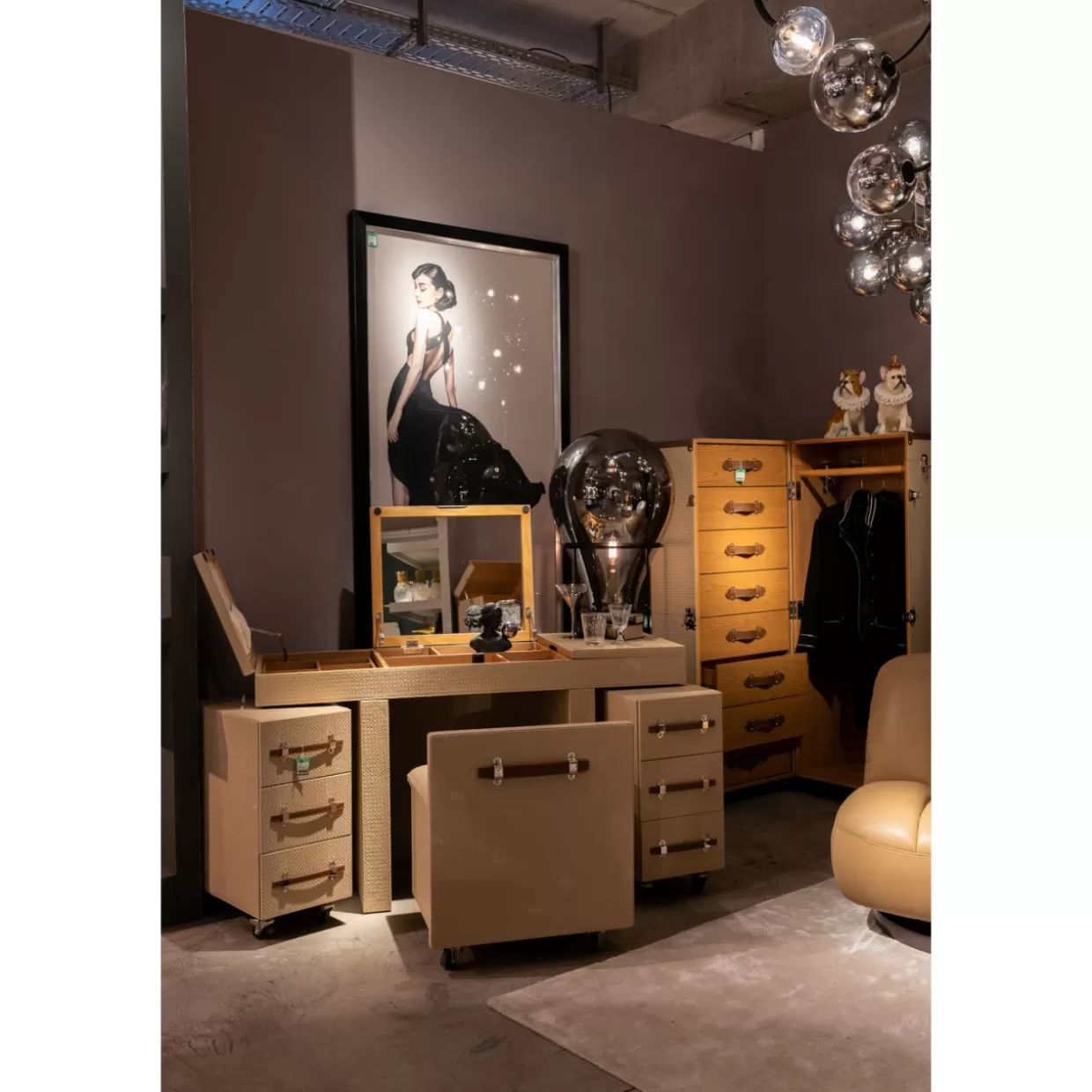 KARE Design - Set Tavolo Trucco Elegante con Ispirazione Veneziana | Combinazione Funzionale e Design Moderno