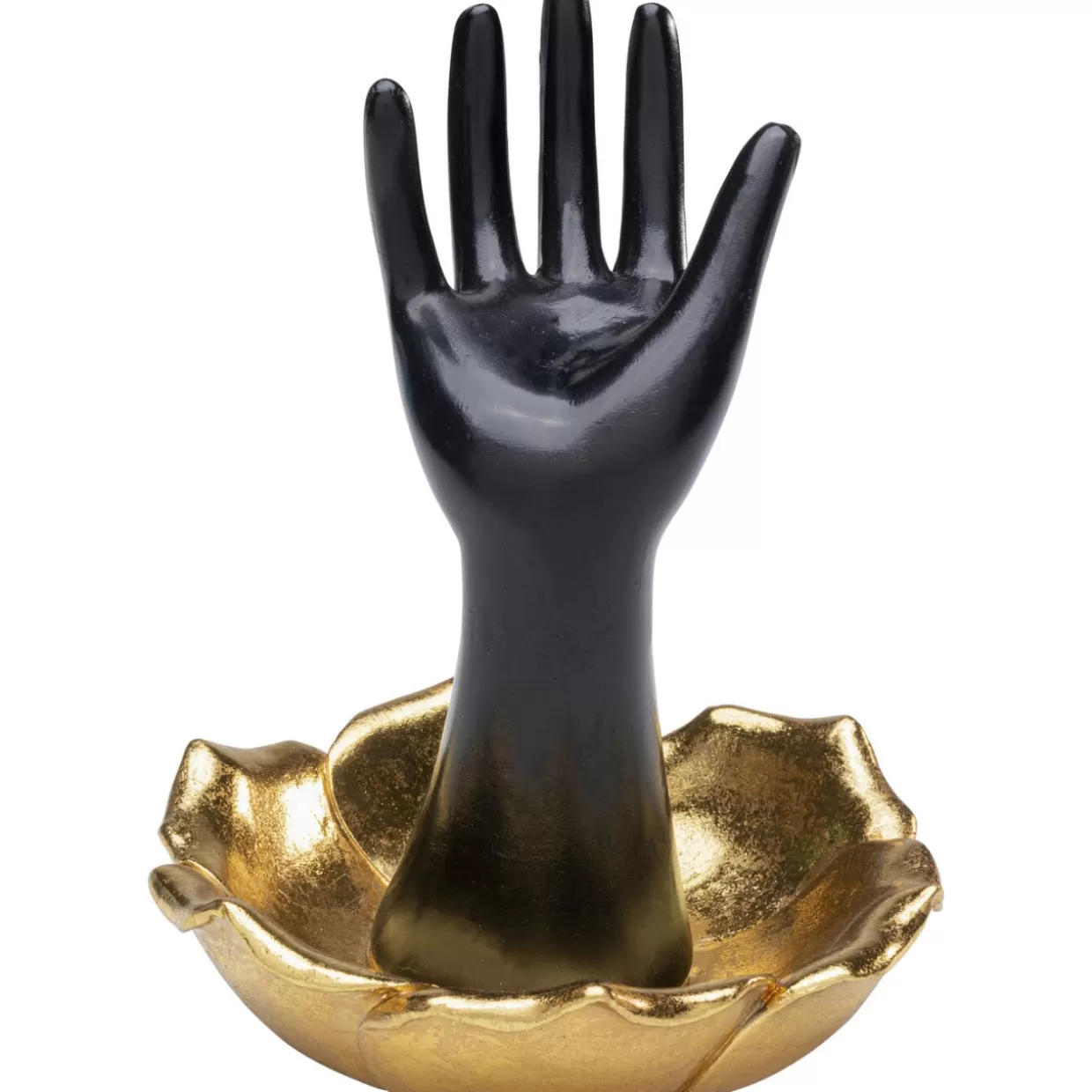 KARE Design - Portagioie Foglia Mano in Legno 14x18 cm, Soluzione Elegante per Organizzare Gioielli e Bijoux con Stile