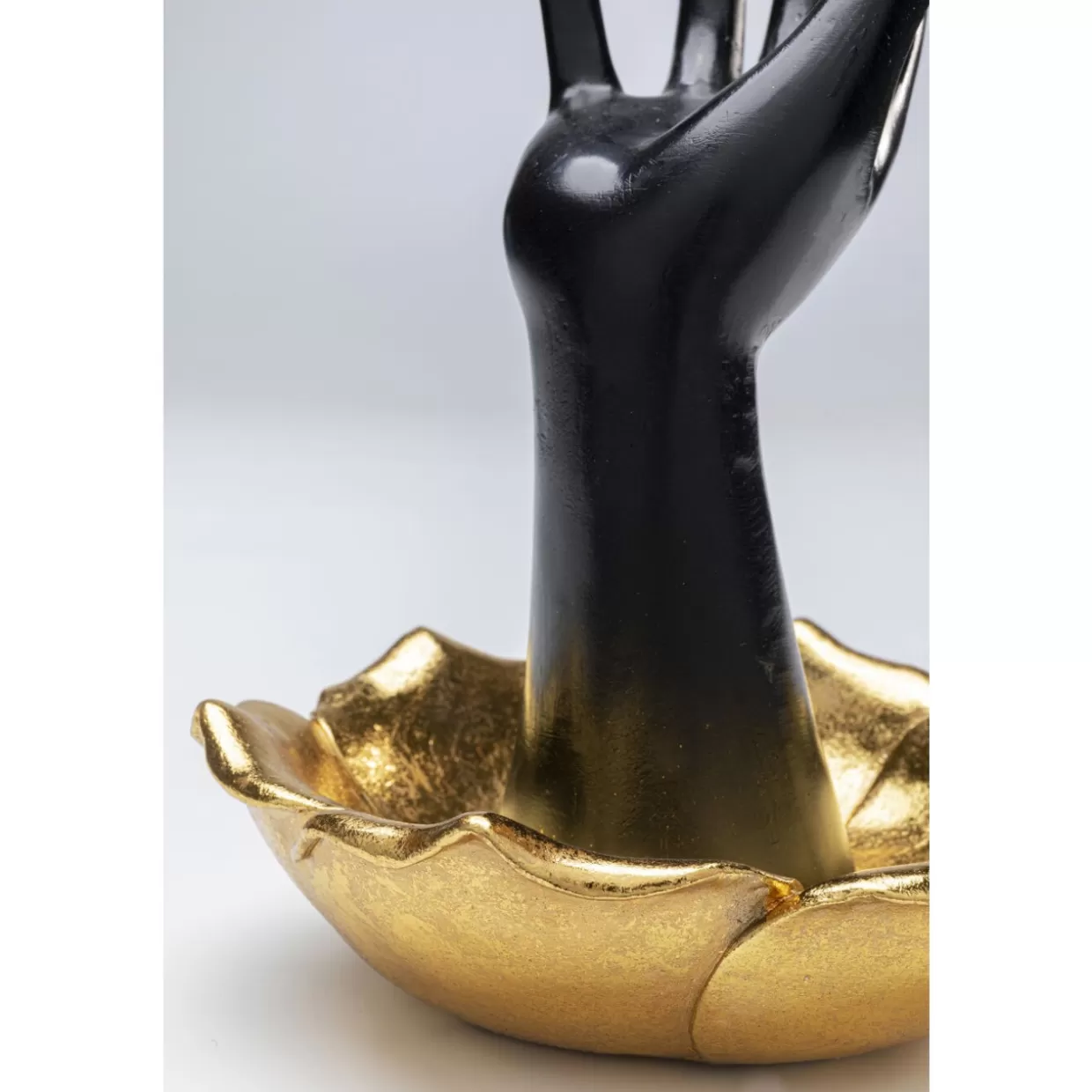 KARE Design - Portagioie Foglia Mano in Legno 14x18 cm, Soluzione Elegante per Organizzare Gioielli e Bijoux con Stile