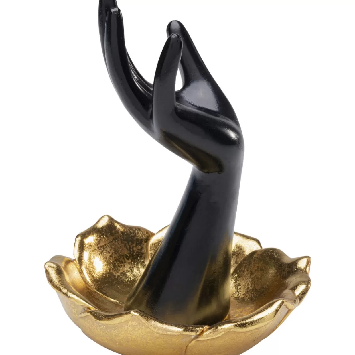 KARE Design - Portagioie Foglia Mano in Legno 14x18 cm, Soluzione Elegante per Organizzare Gioielli e Bijoux con Stile