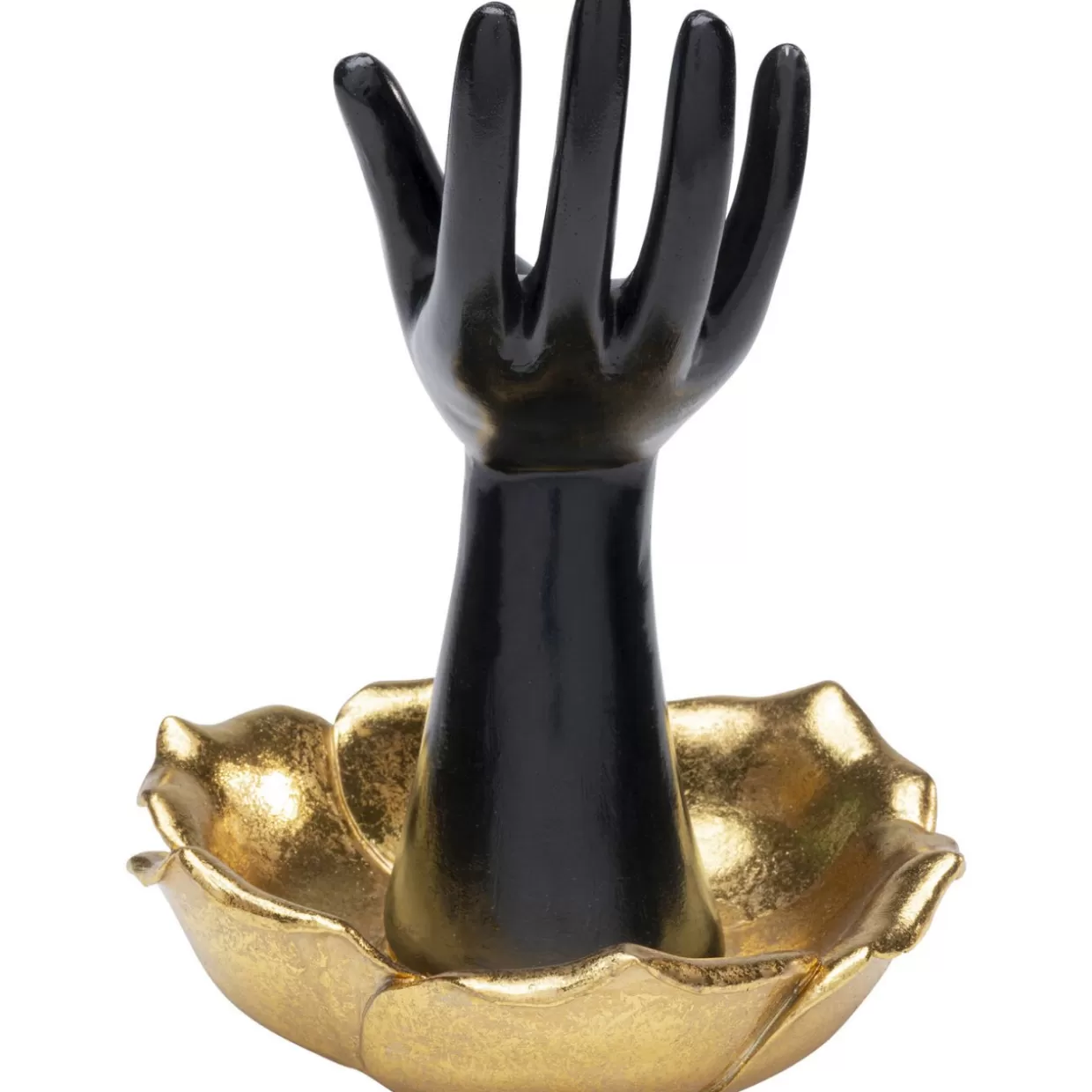 KARE Design - Portagioie Foglia Mano in Legno 14x18 cm, Soluzione Elegante per Organizzare Gioielli e Bijoux con Stile