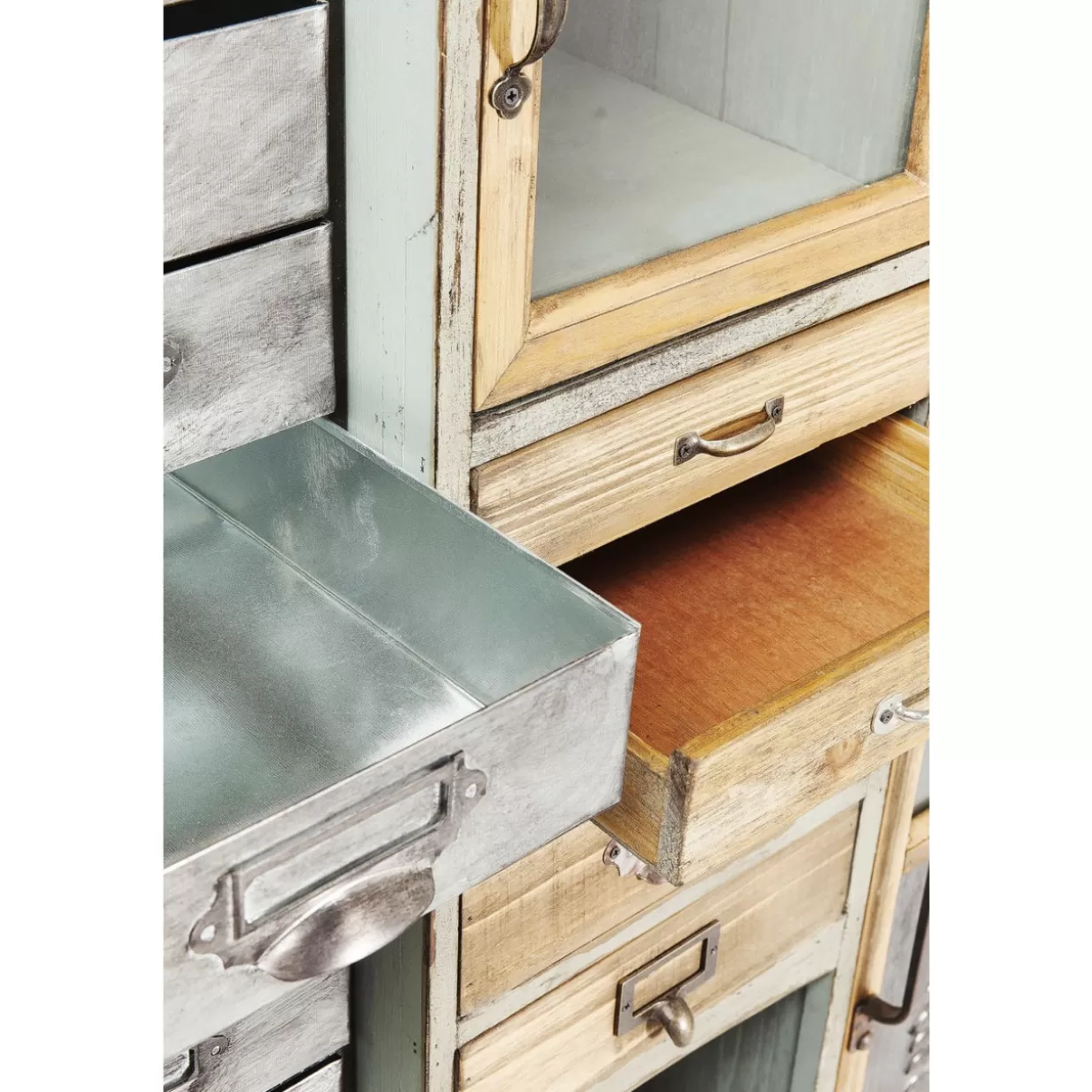 KARE Design Armadio Espositivo con Stile Vintage - Soluzione Arredamento per Saloni Barbiere Professionale