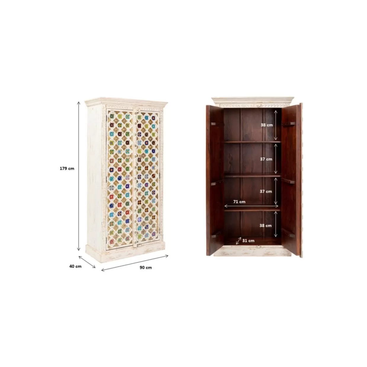 KARE Design - Libreria Modulare Bazar con Ante, 90 cm Soluzioni Creative per Arredamento