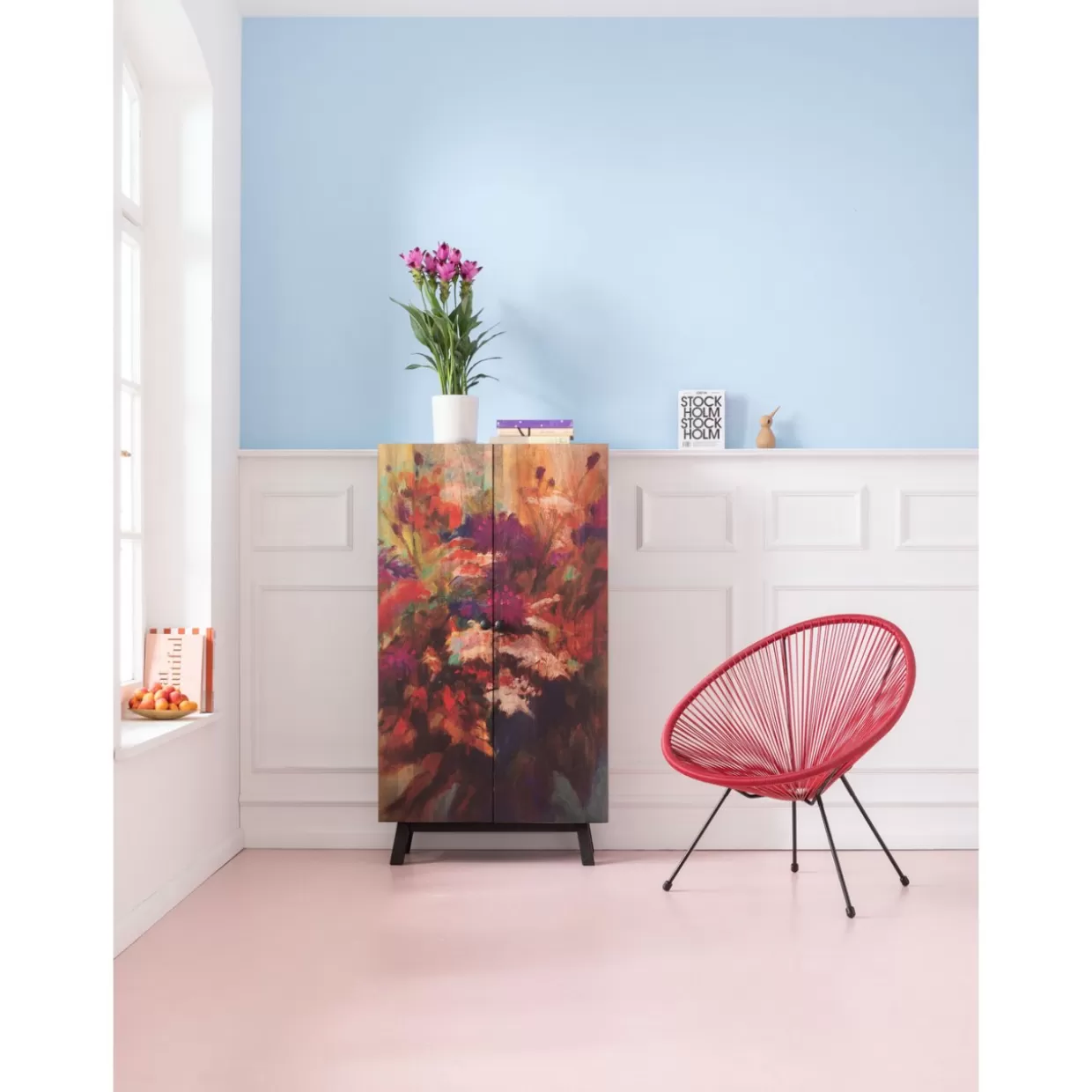 KARE Design - Armadio Floreale Regale con Intarsi Botanici e Design Esclusivo per Arredamento Moderno