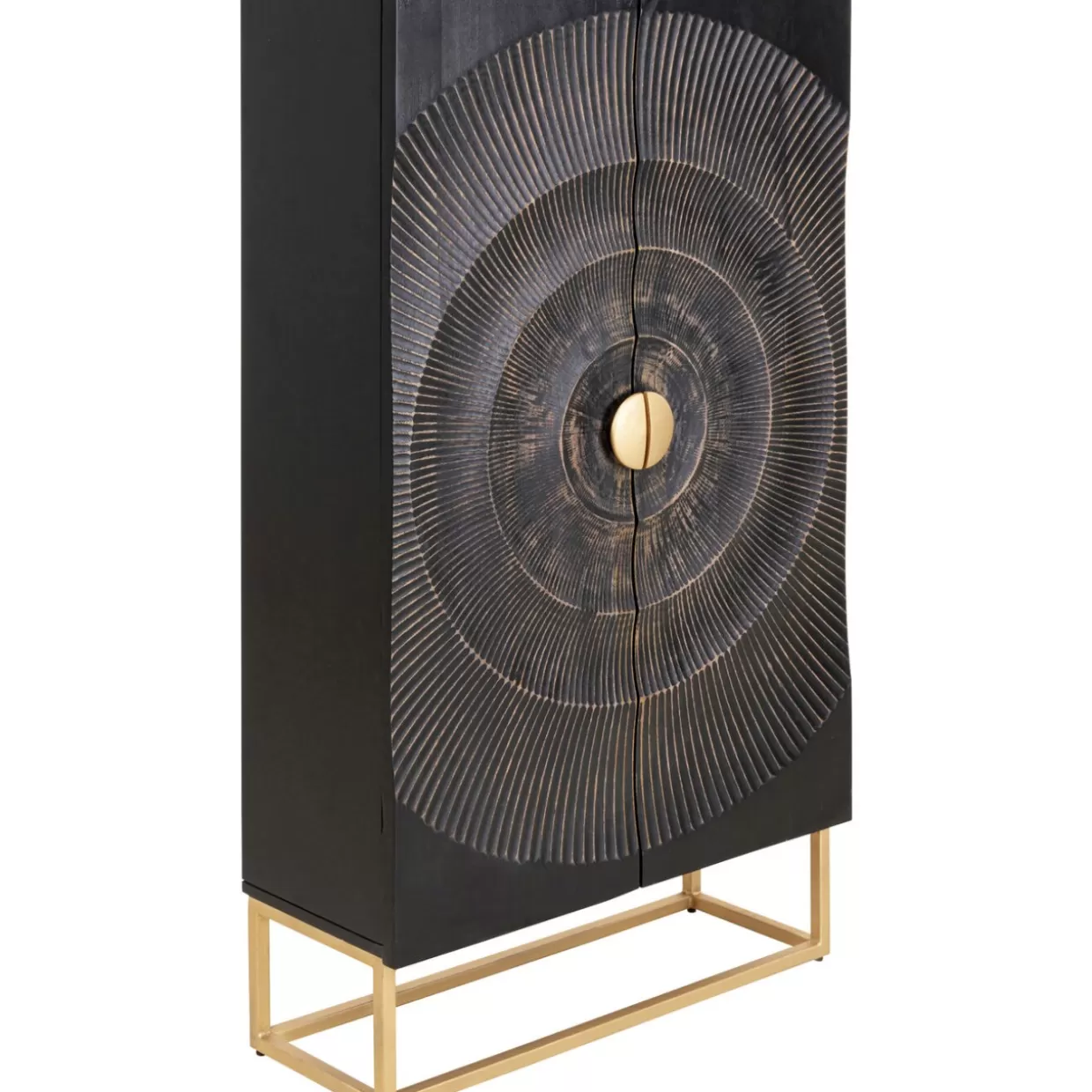 Armadio Moderno KARE Design con Scaffale Integrato - Colore Noce Scuro, Dimensioni Compatte 76x140 cm