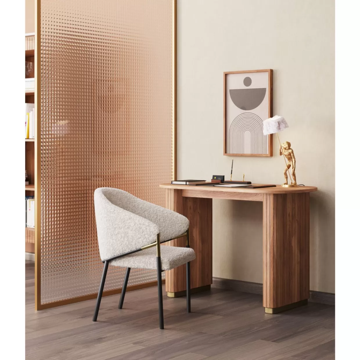 KARE Design Scrivania Elegante Grace - Moderna per Ufficio, Design Essenziale 110x55 cm