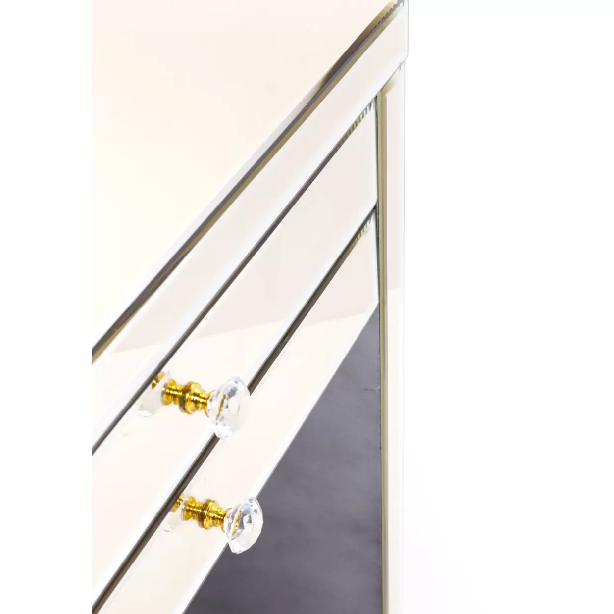 KARE Design - Scrivania Elegante con Rifiniture Champagne, Design Esclusivo 140x60 cm per Ufficio Moderno