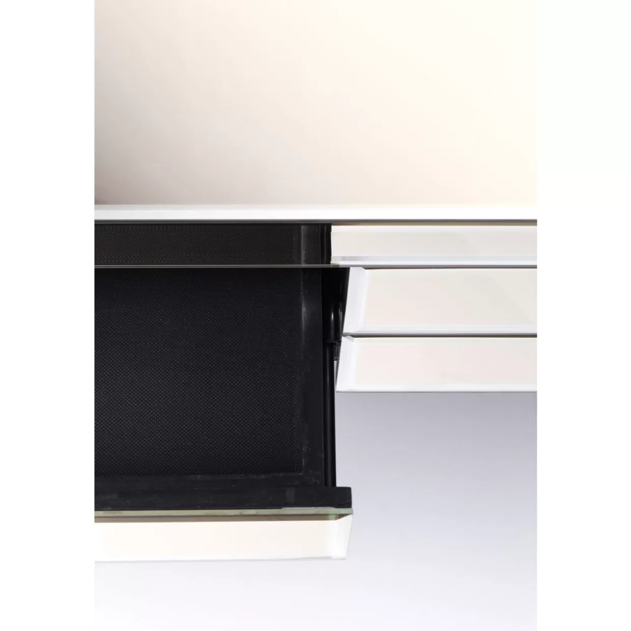 KARE Design - Scrivania Elegante con Rifiniture Champagne, Design Esclusivo 140x60 cm per Ufficio Moderno