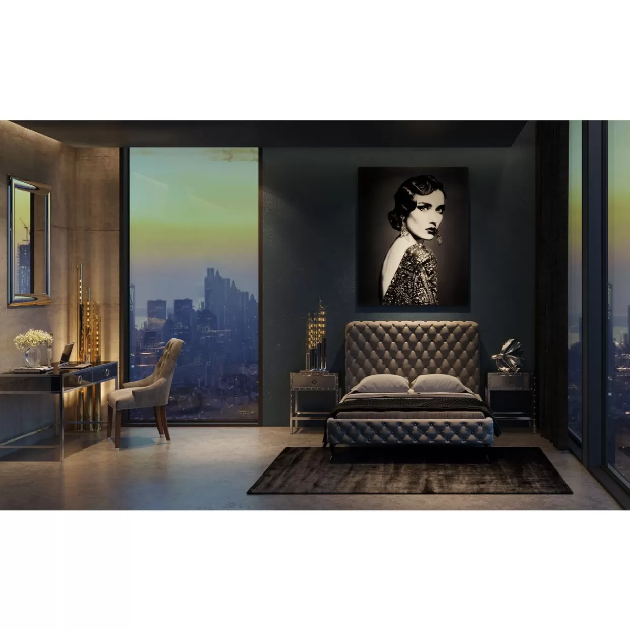 Scrivania moderna Moonscape 120x60 cm - Design avveniristico KARE per ufficio creativo