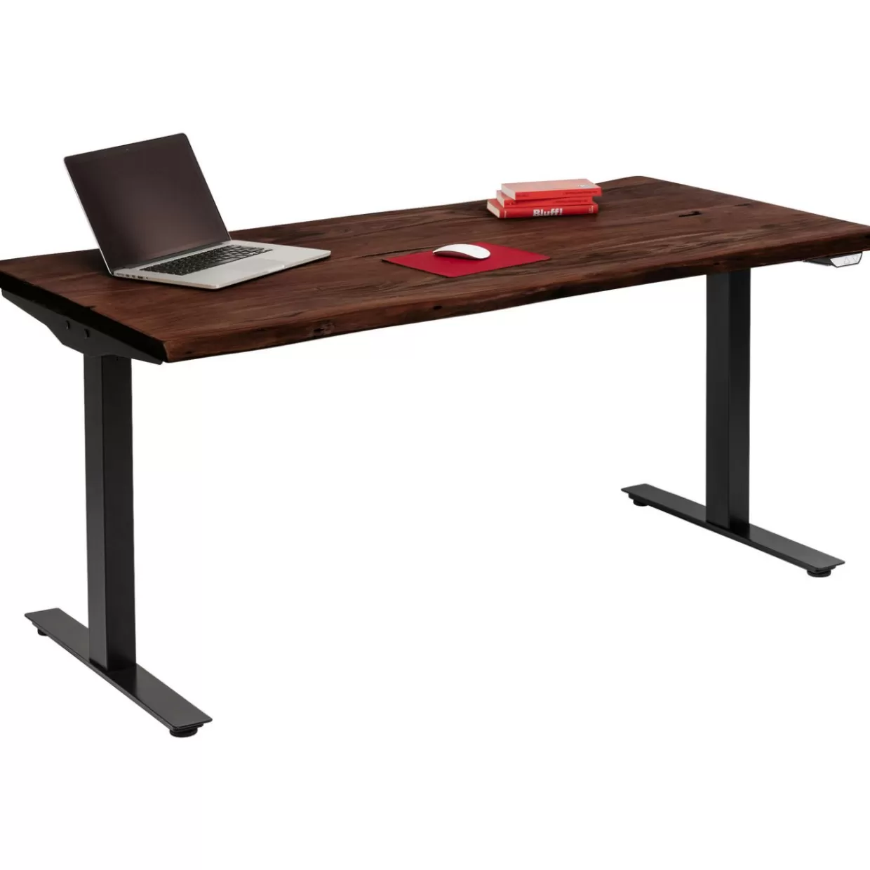 KARE Design - Scrivania Ergonomica Office Harmony in Tonalità Scura, 160x80 cm - Design Contemporaneo per Spazi Lavorativi Funzionali