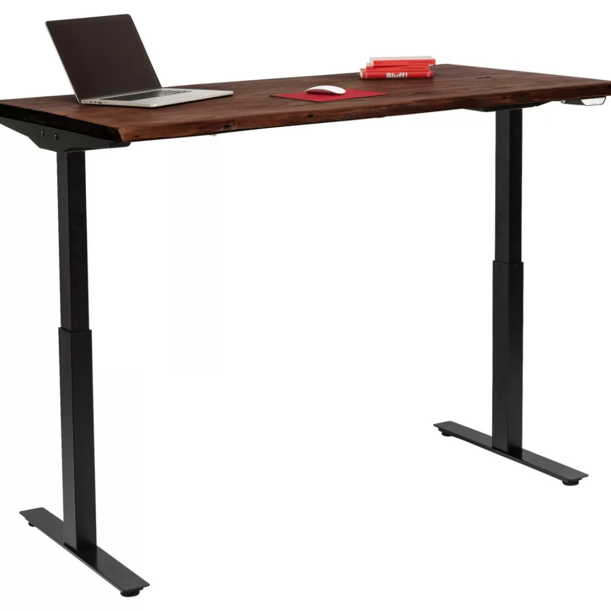 KARE Design - Scrivania Ergonomica Office Harmony in Tonalità Scura, 160x80 cm - Design Contemporaneo per Spazi Lavorativi Funzionali