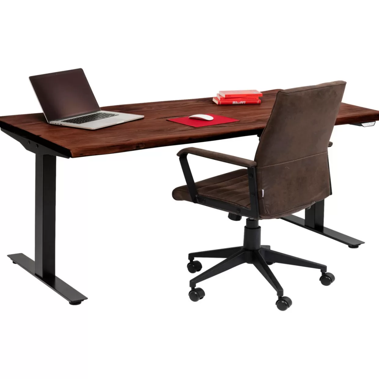 Scrivania Elegante Office Harmony di KARE Design - Design Moderno per Ufficio con Finitura Scura, Dimensioni 200x100 cm