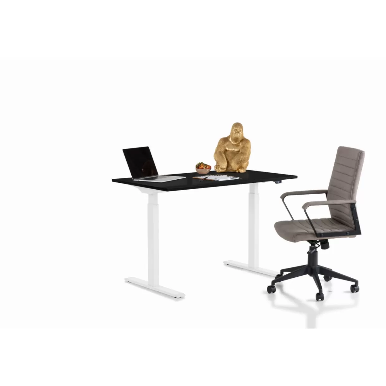 KARE Design - Tavolo da Scrivania Moderno per Ufficio, Design Intelligente in Bianco e Nero, Dimensioni 120x70 cm