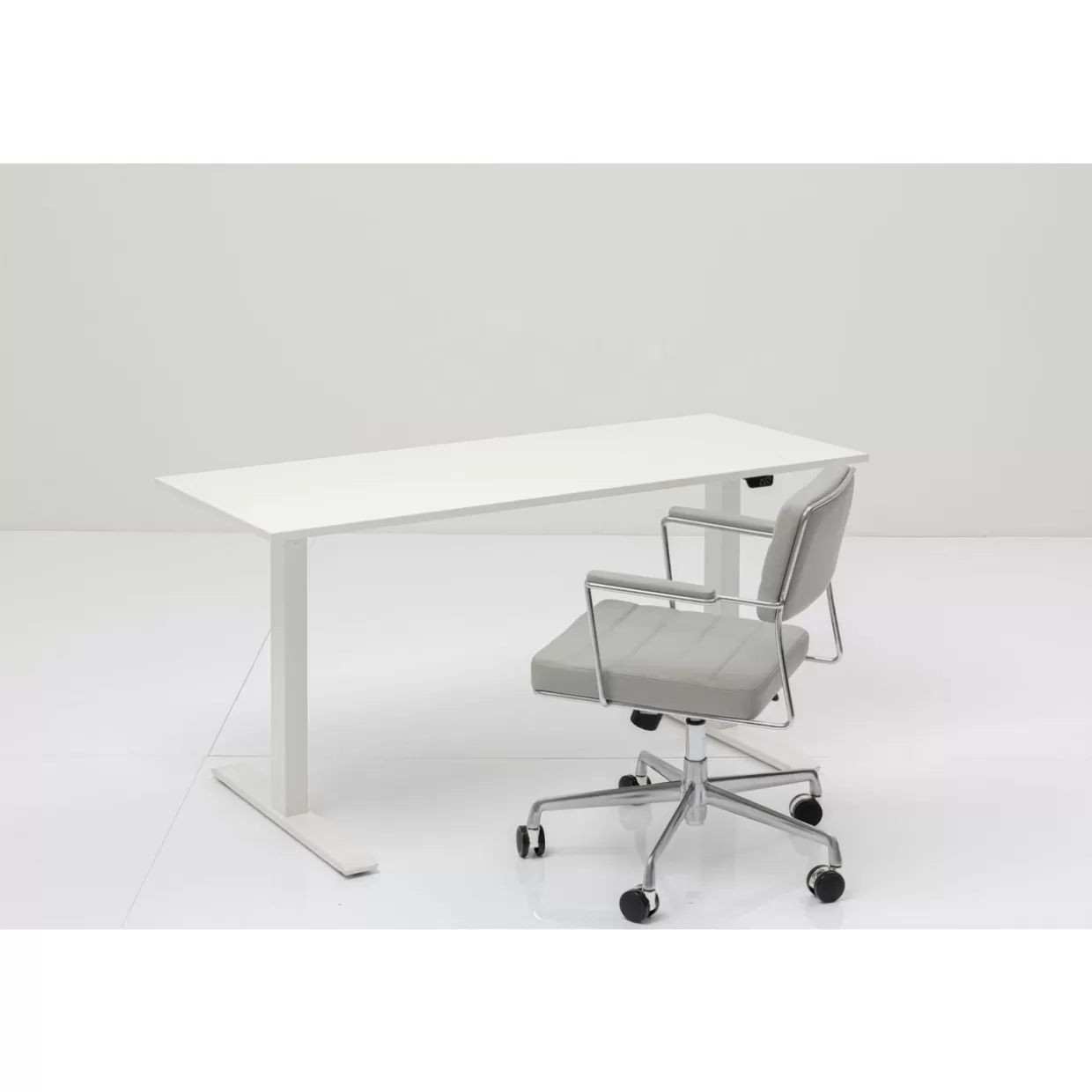 Scrivania Moderna KARE Design OfficeSmart - Tavolo Ufficio Elegante in Bianco, Dimensioni 120x70 cm