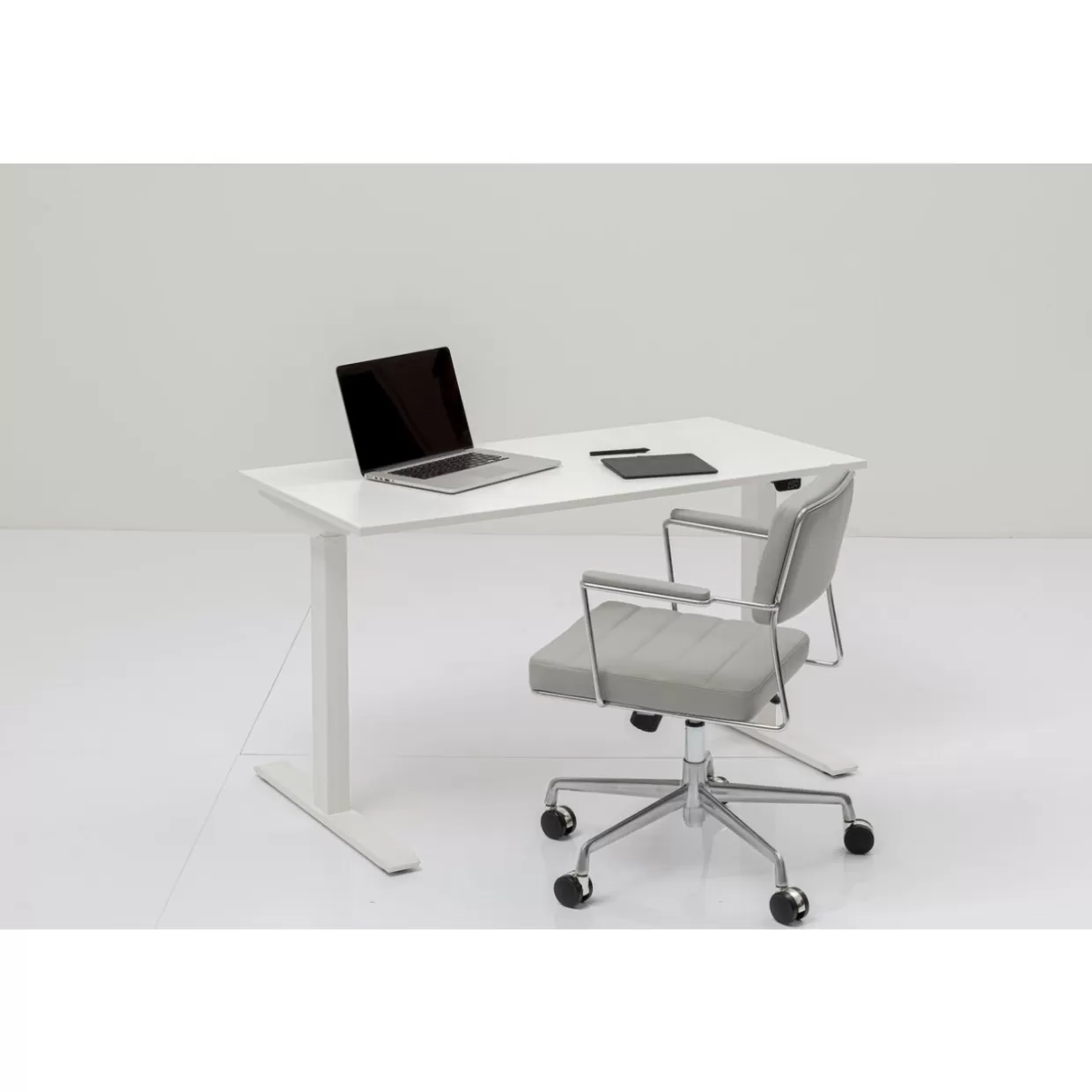Scrivania Moderna KARE Design OfficeSmart - Tavolo Ufficio Elegante in Bianco, Dimensioni 120x70 cm