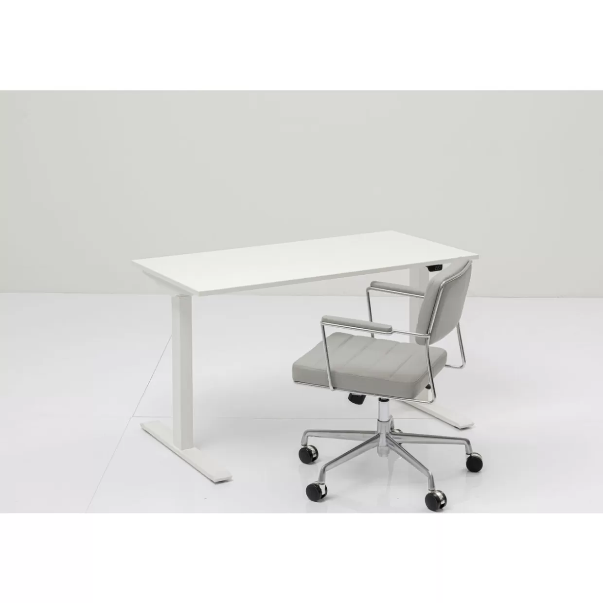Scrivania Moderna KARE Design OfficeSmart - Tavolo Ufficio Elegante in Bianco, Dimensioni 120x70 cm