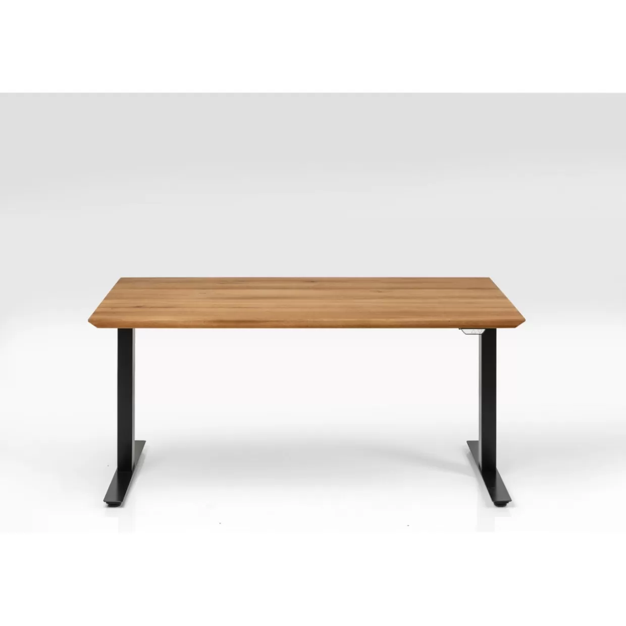 Scrivania Elegante per Ufficio in Quercia Naturale e Nero, Design Moderno KARE - Dimensioni 160x80 cm