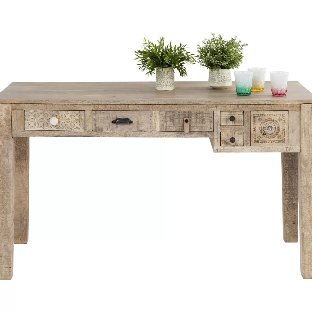 Scrivania moderna Puro Design KARE - 135x60 cm con 6 supporti regolabili, perfetta per uffici e spazi compatti