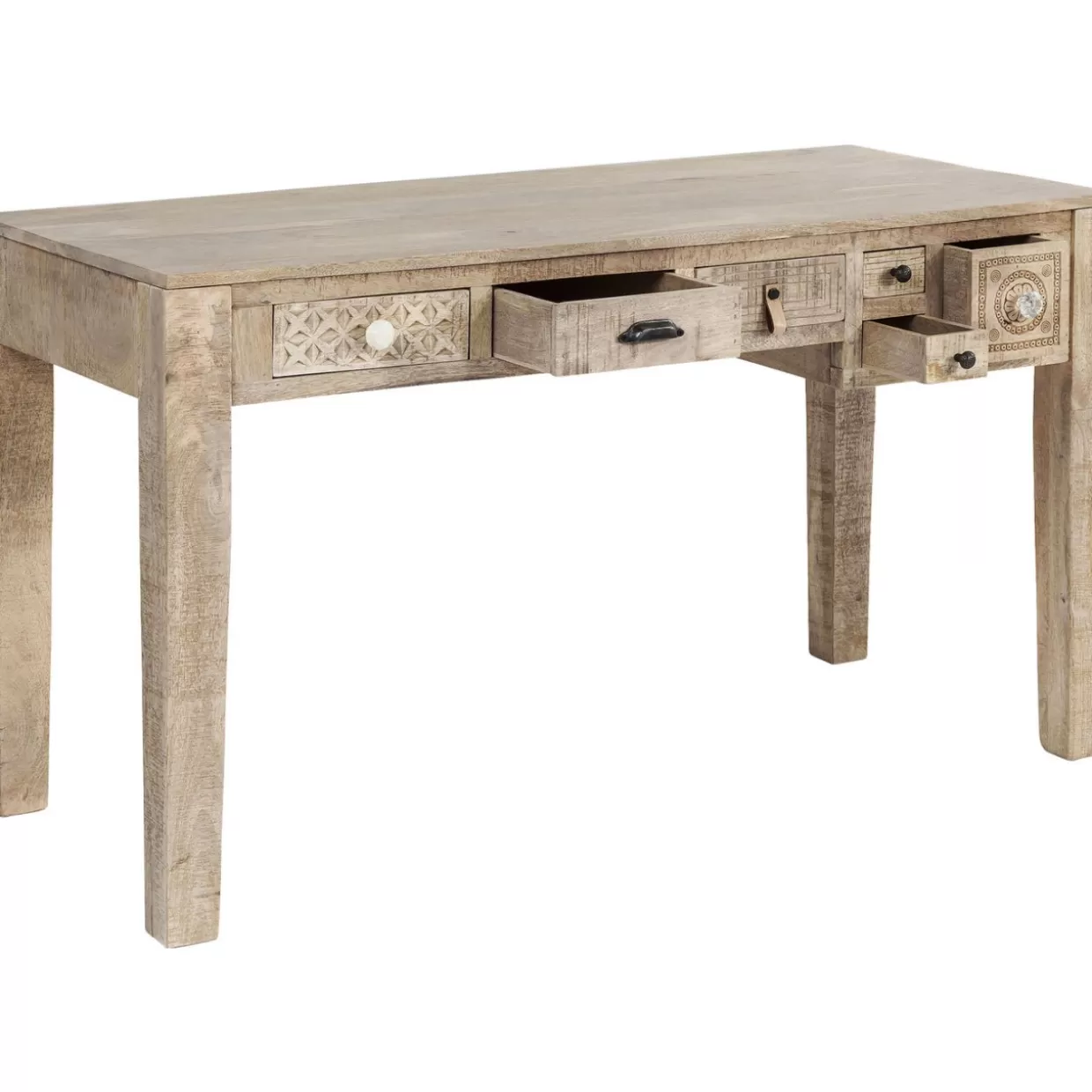 Scrivania moderna Puro Design KARE - 135x60 cm con 6 supporti regolabili, perfetta per uffici e spazi compatti