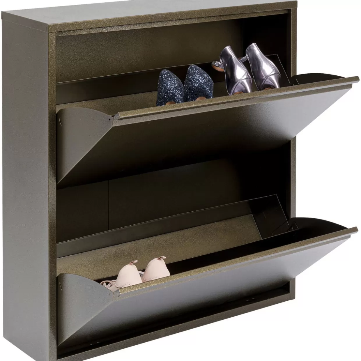 Scarpiere Doppio Caruso in Bronzo Antico - Design Funzionale KARE per Piccoli Spazi

、(