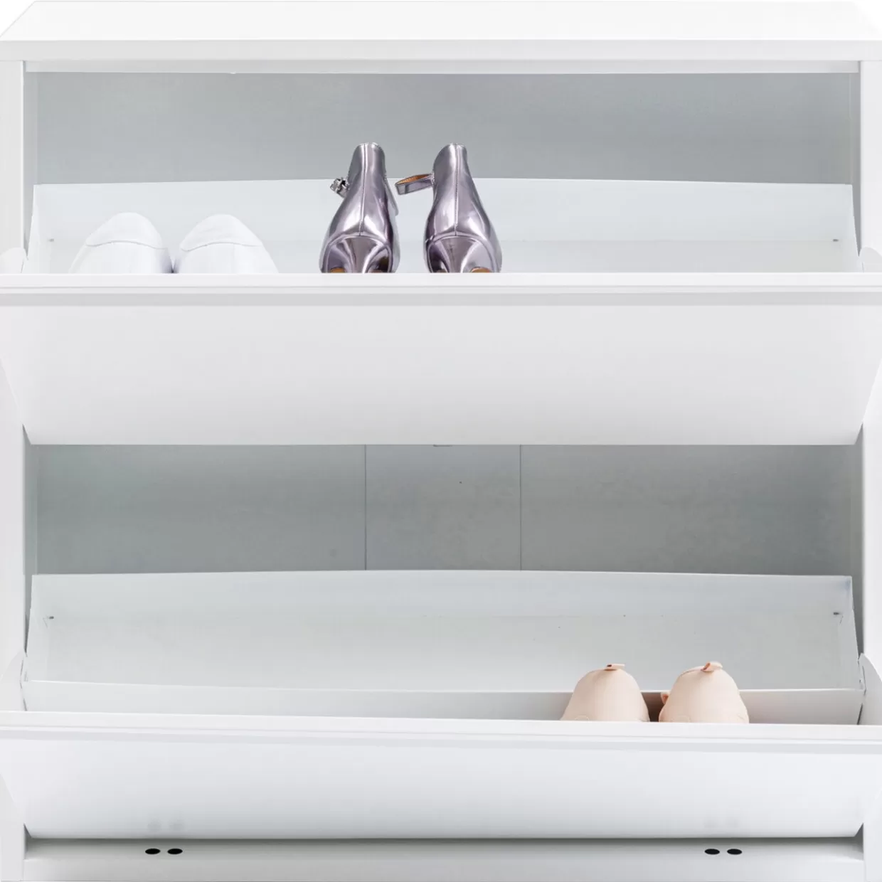 KARE Design - Scarpiera Caruso 2 Posti Bianco con Design Innovativo per Arredamento Funzionale