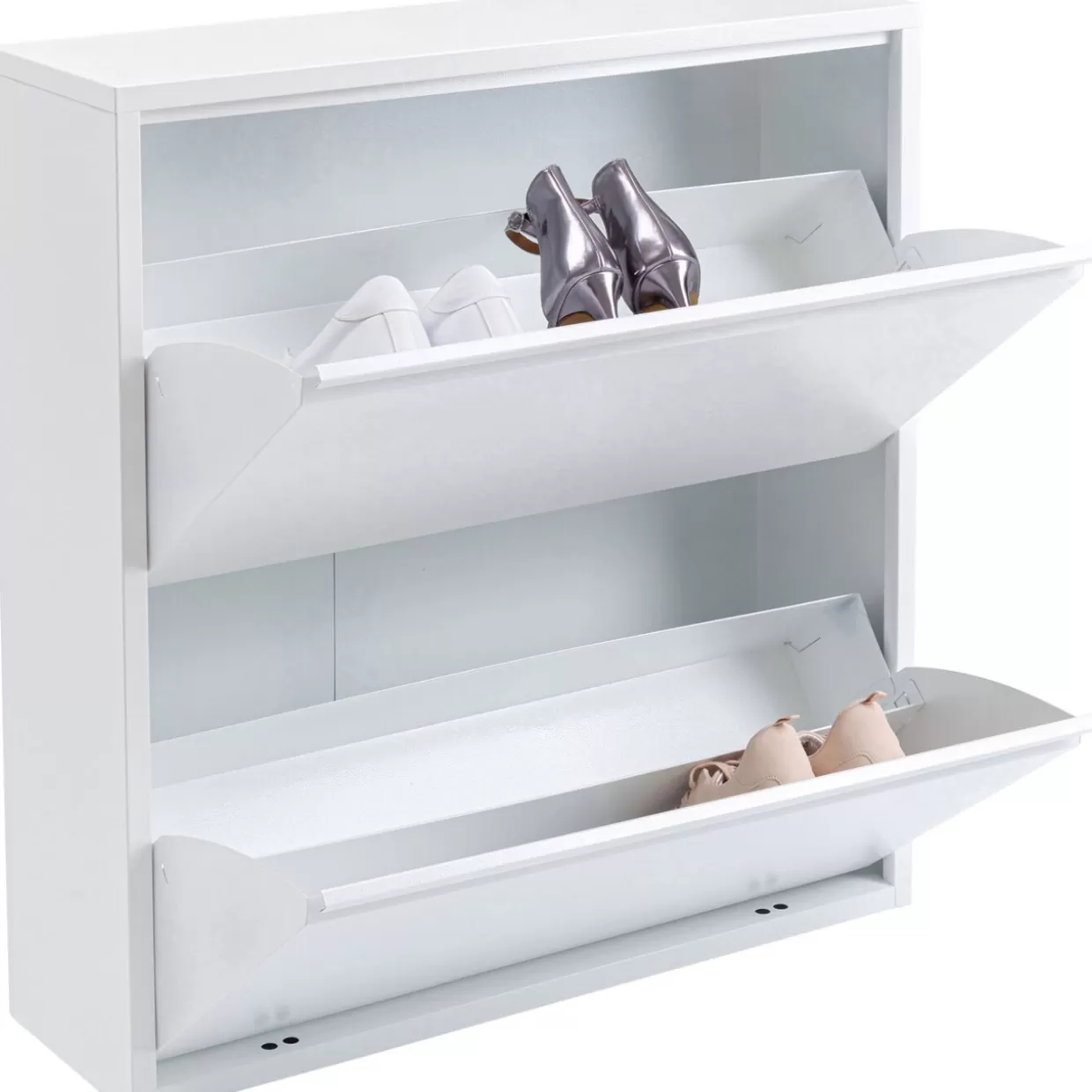 KARE Design - Scarpiera Caruso 2 Posti Bianco con Design Innovativo per Arredamento Funzionale