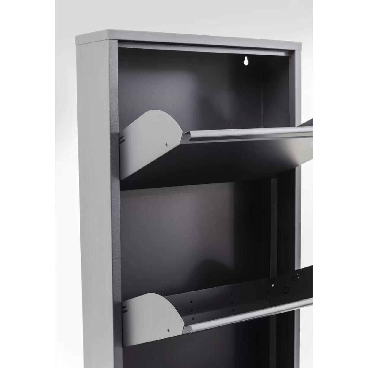 KARE Design Portascarpe Elegante Caruso 5 Antracite - Complemento Moderno per Organizzazione Scarpe