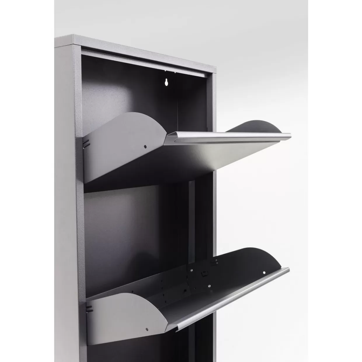 KARE Design Portascarpe Elegante Caruso 5 Antracite - Complemento Moderno per Organizzazione Scarpe