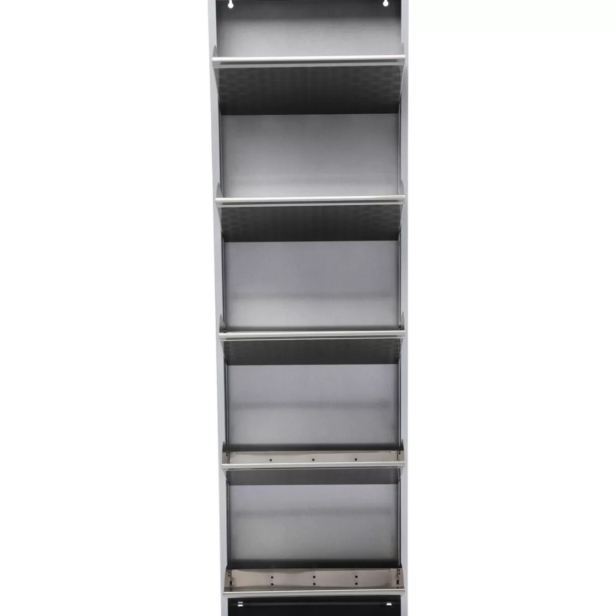 Portascarpe Caruso Moderno ed Elegante - 5 Ripiani in Design Intrecciato Argento Lucido, KARE Arredamento per Piccoli Spazi e Accessori Funzionali