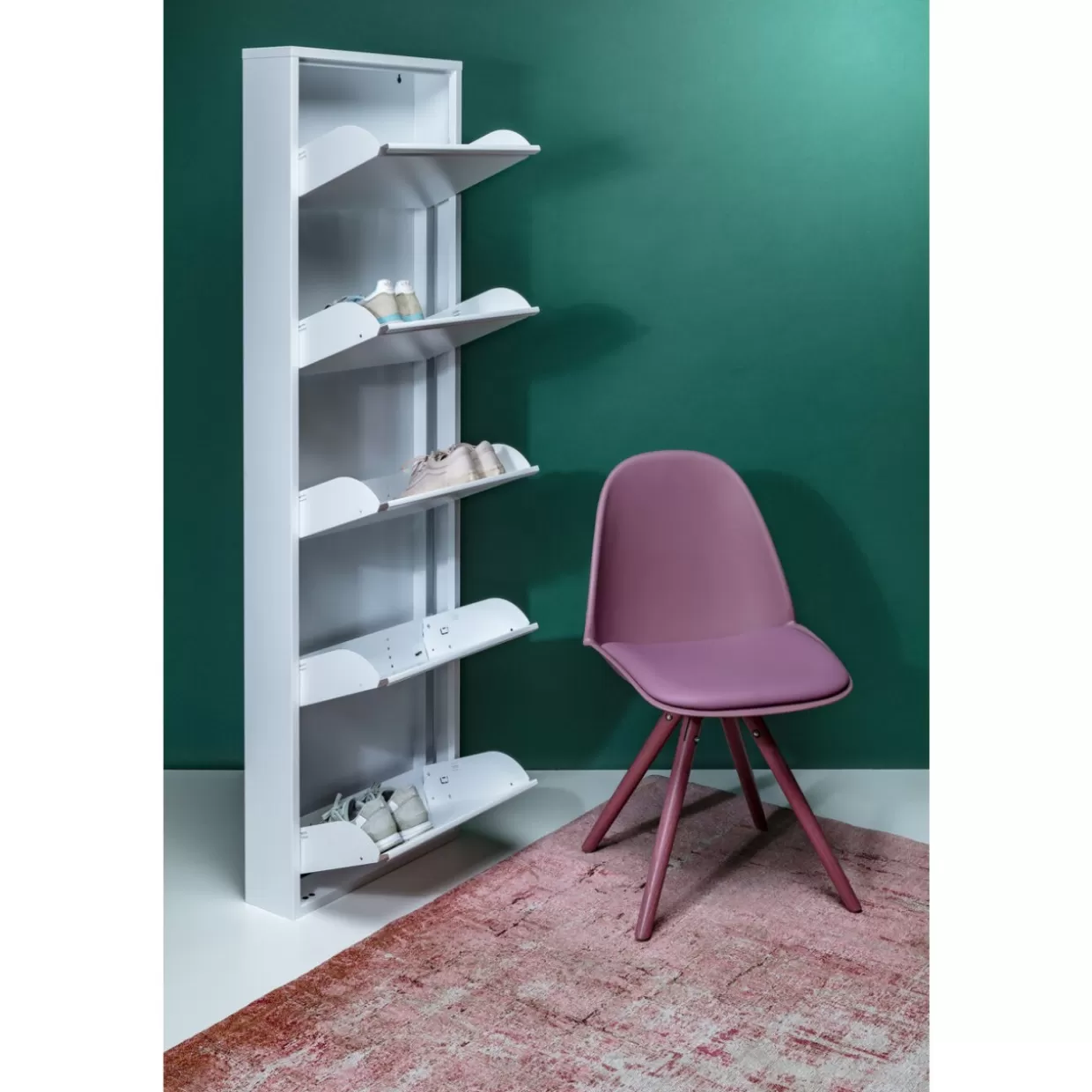 Caruso 5 Cassetti per Scarpe - Originale Complemento d'Arredo di KARE Design | Organizzatore Modulare in Stile Contemporaneo (Disponibile in Bianco Lucido)