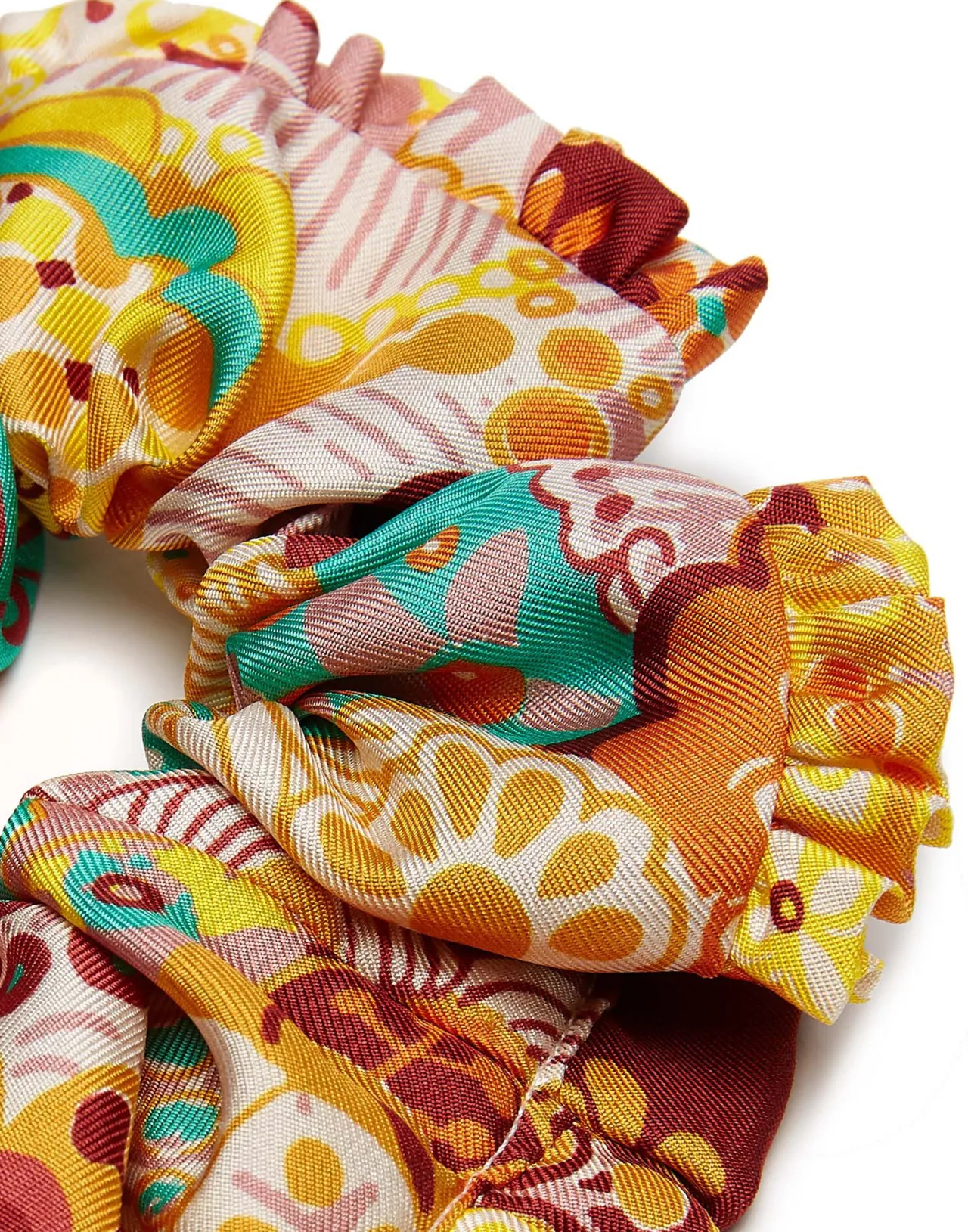 La DoubleJ Fascia Capelli Elegante con Stampa Festiva - Tessuto Twill Esclusivo in Promozione