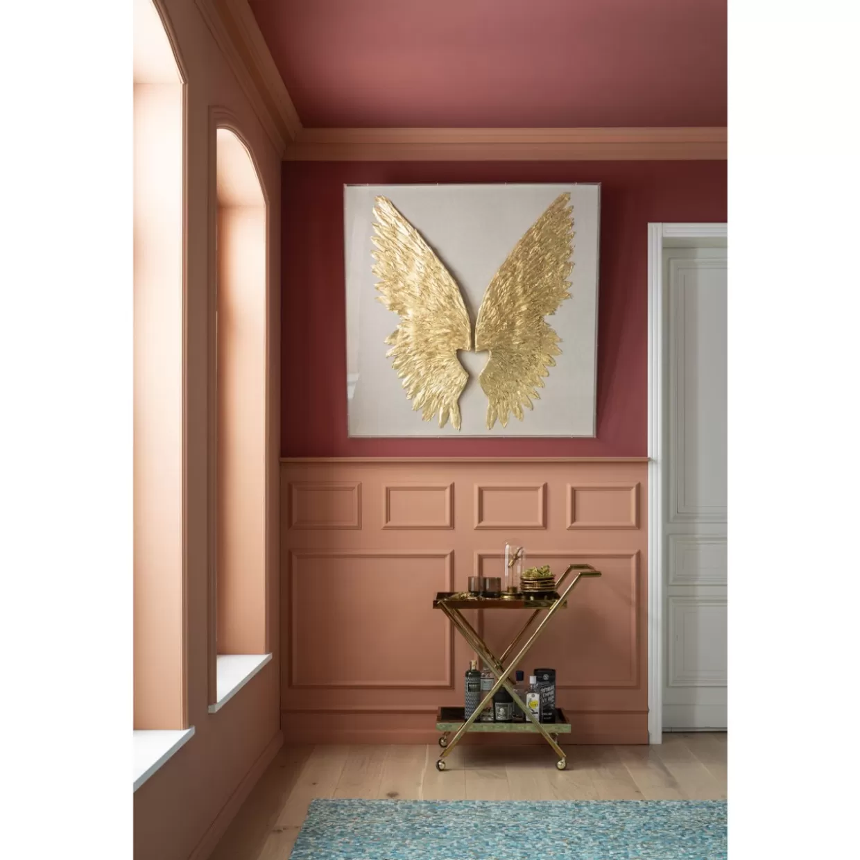 KARE Design - Tavoli Decorativi con Carrello Portavivande in Stile Casinò, Finitura Oro Opulento per Ambienti di Lusso