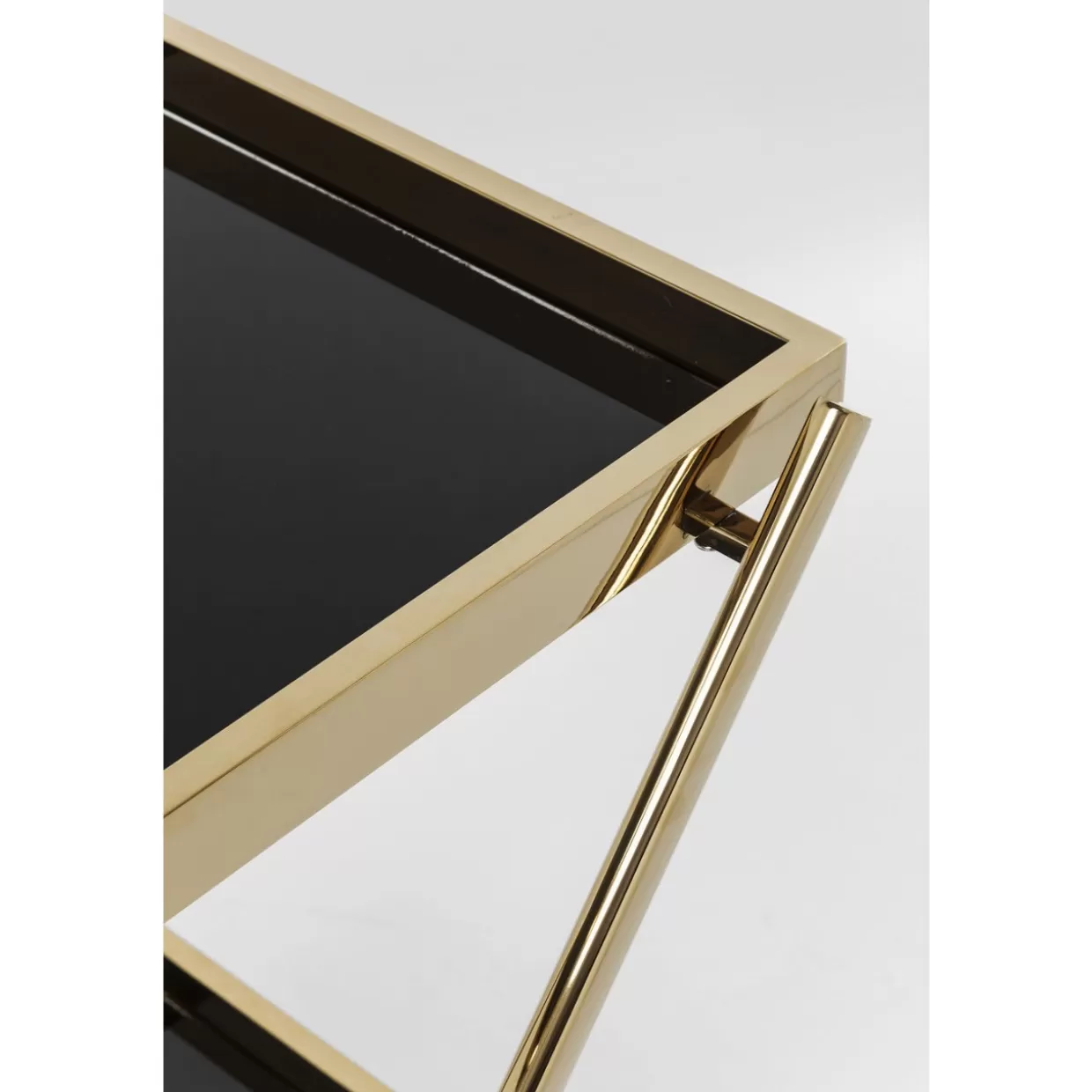 KARE Design - Tavoli Decorativi con Carrello Portavivande in Stile Casinò, Finitura Oro Opulento per Ambienti di Lusso