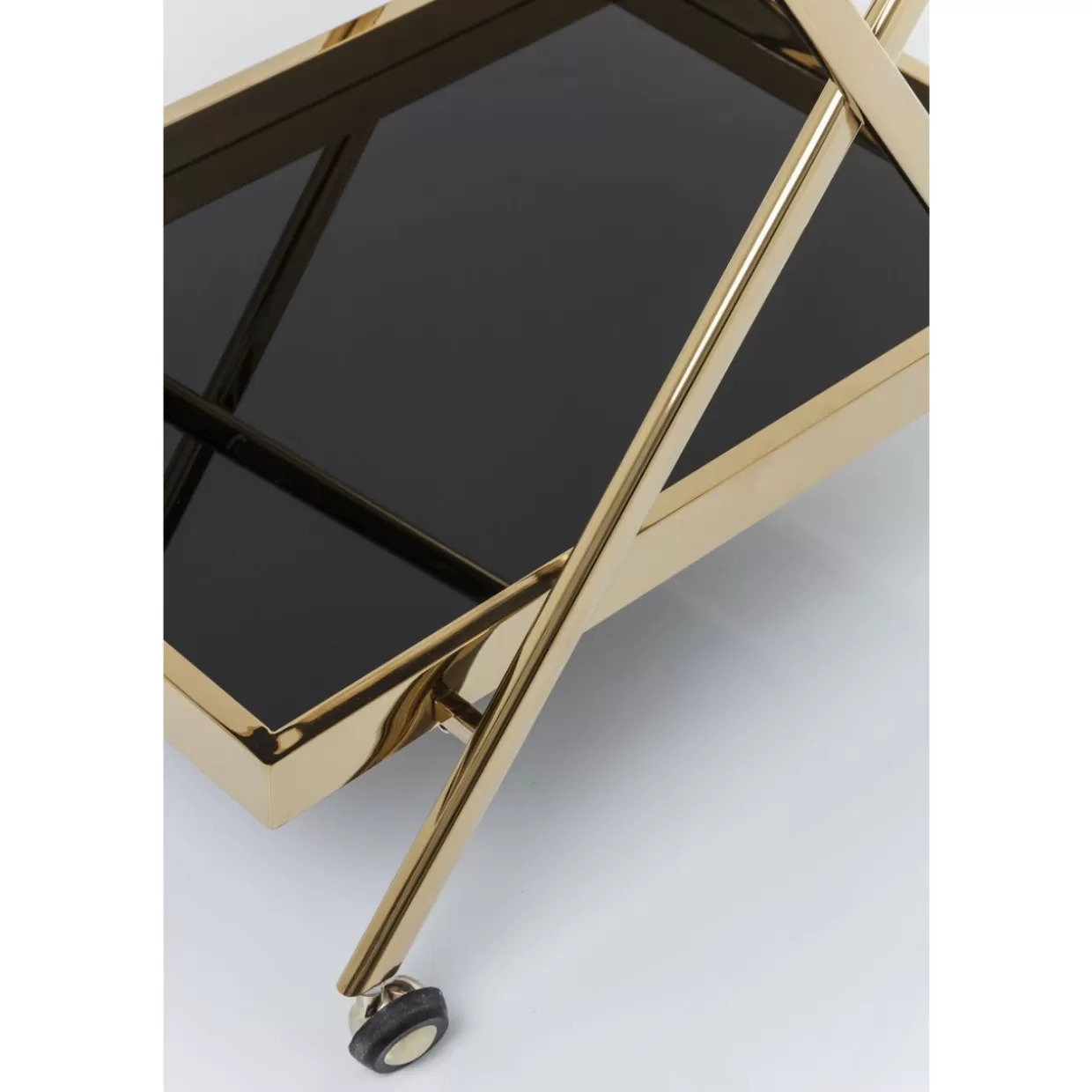 KARE Design - Tavoli Decorativi con Carrello Portavivande in Stile Casinò, Finitura Oro Opulento per Ambienti di Lusso