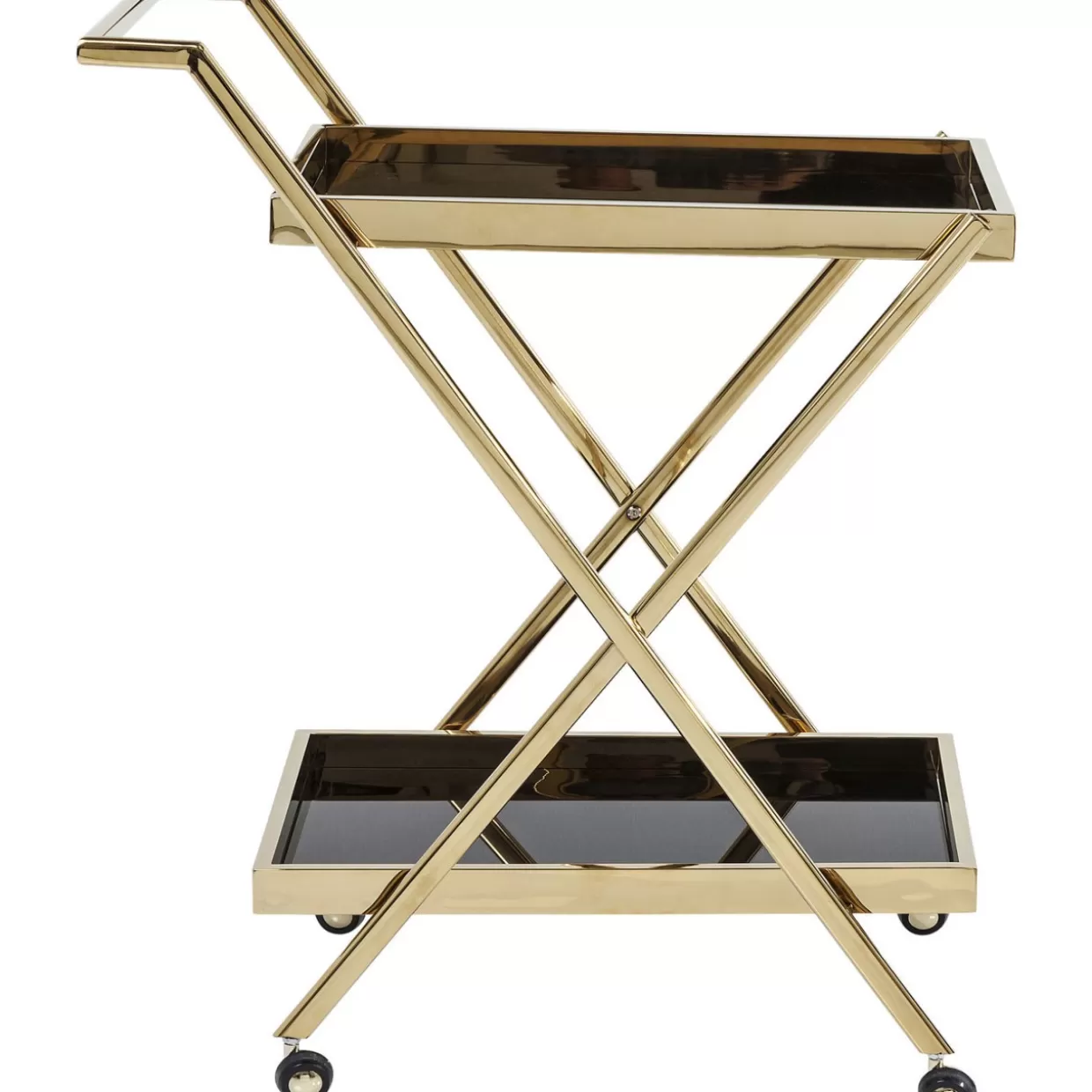 KARE Design - Tavoli Decorativi con Carrello Portavivande in Stile Casinò, Finitura Oro Opulento per Ambienti di Lusso