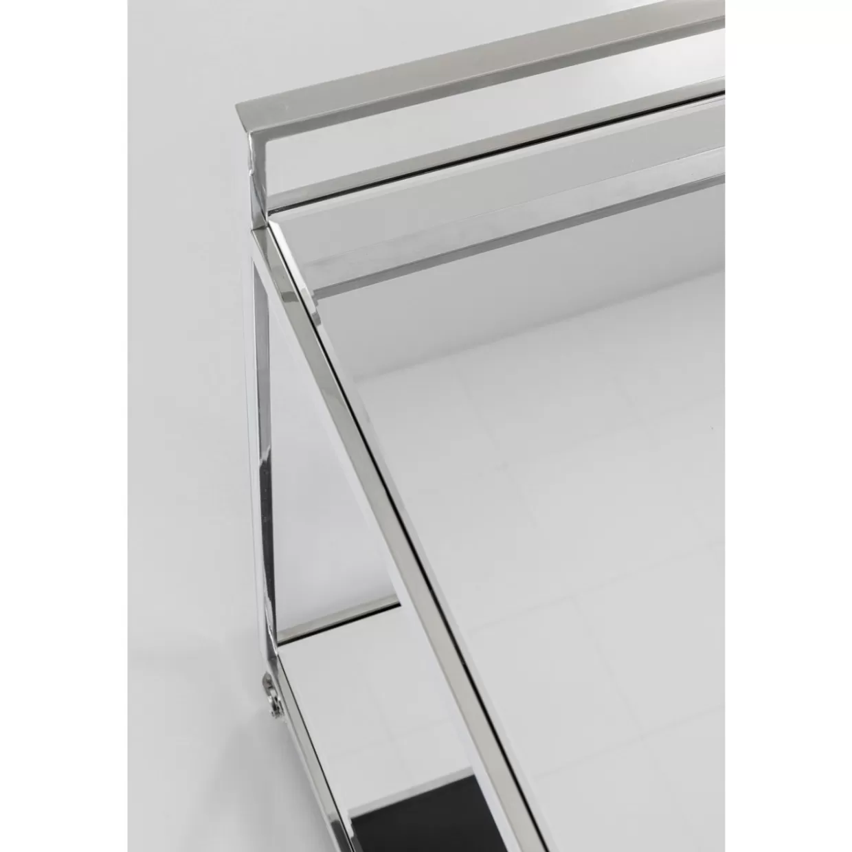 Carrello Servizio Elegante con Design Moderno KARE - Tavoli con Finitura Cromata di Lusso
