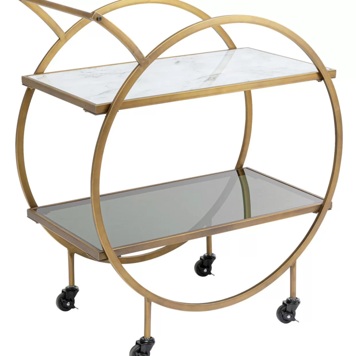 Carrelli portavivande e tavoli industriali KARE Design - Finiture in ottone per ambienti loft ricercati