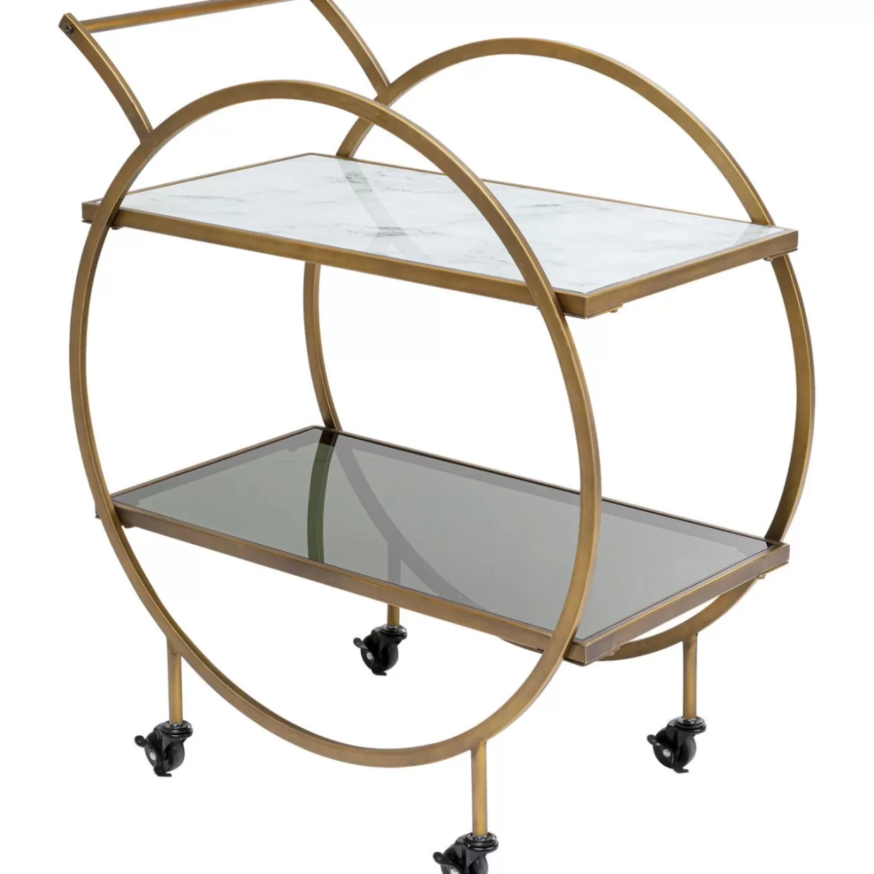 Carrelli portavivande e tavoli industriali KARE Design - Finiture in ottone per ambienti loft ricercati