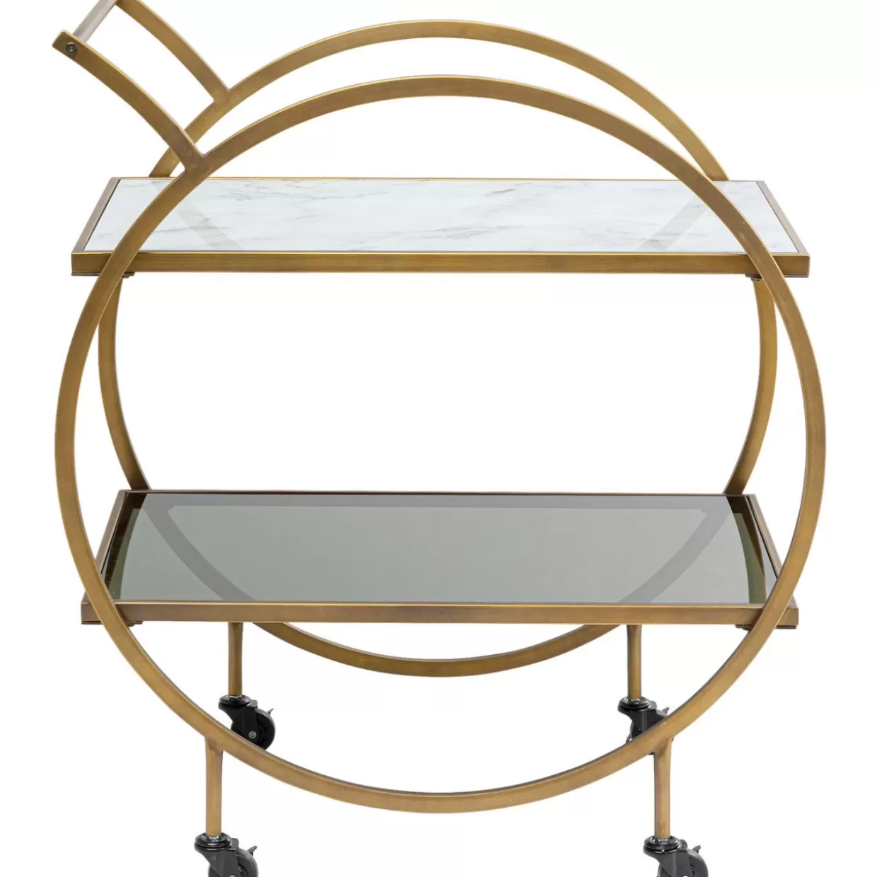 Carrelli portavivande e tavoli industriali KARE Design - Finiture in ottone per ambienti loft ricercati