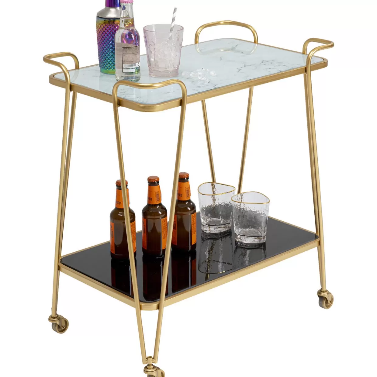Tavoli da design con carrelli portavivandi KARE - Collezione West Coast stile California