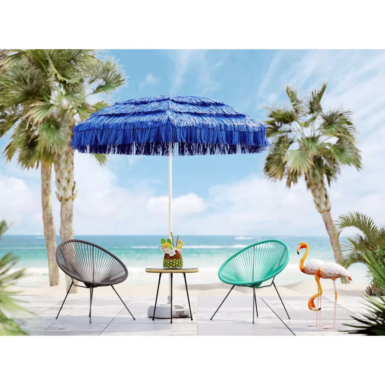 KARE Design - Poltrona Iconica Acapulco in Turchese per Arredi da Giardino