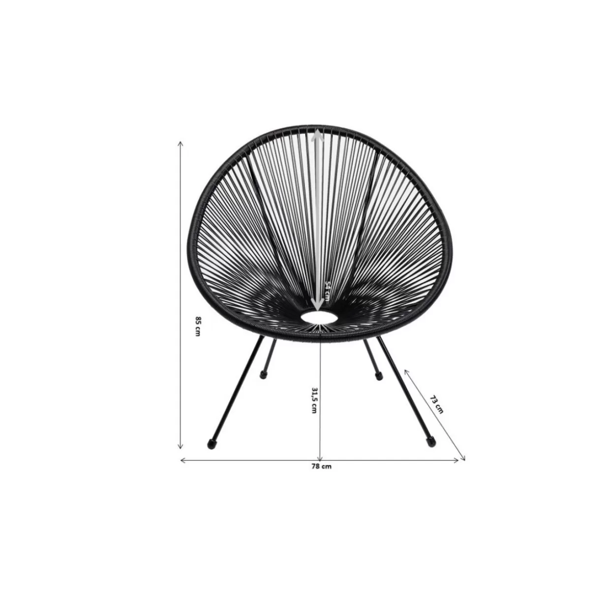 KARE Design - Poltrona Iconica Acapulco in Turchese per Arredi da Giardino