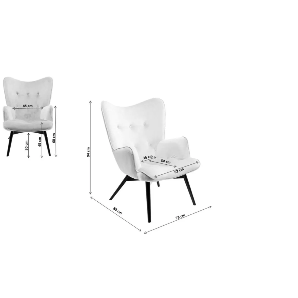 Poltrona moderna KARE Design in velluto viola intenso con dettagli neri - Vicky Lounge Edition
