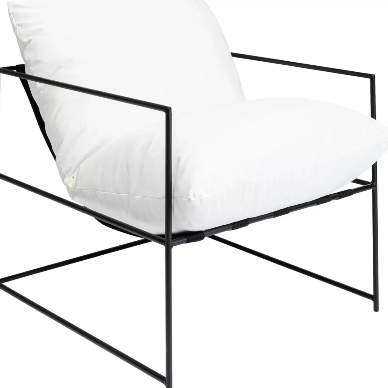 KARE Design - Poltrona da Esterno Cuby, Collezione Garden in Bianco Naturale