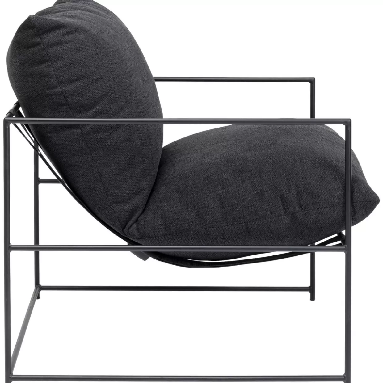 Poltrona moderna Cuby in tessuto grigio - Design contemporaneo KARE
